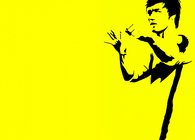 Bruce Lee, yellow - random desktop wallpaper
