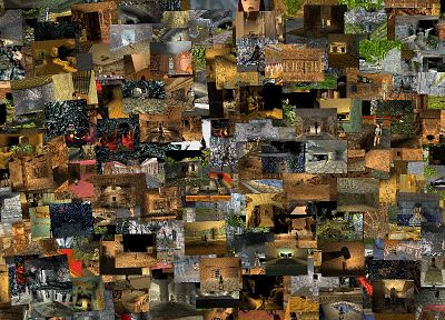 Tomb Raider, Lara Croft, collage - random desktop wallpaper