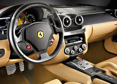 Ferrari, car interiors - desktop wallpaper
