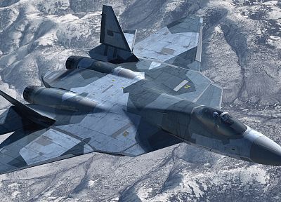 mountains, jet aircraft - desktop wallpaper
