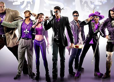 video games, purple, Saints Row: The Third, Shaundi, Gat - random desktop wallpaper