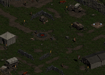 Diablo II, camp, town - desktop wallpaper