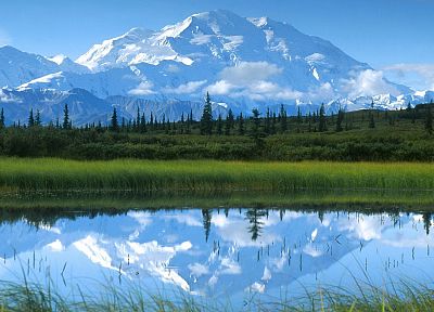Alaska, National Park, reflections, Mount - random desktop wallpaper
