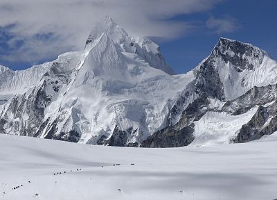 mountains, snow - duplicate desktop wallpaper