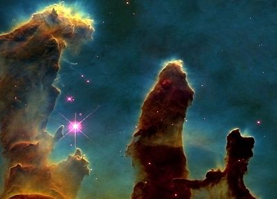 outer space, stars, Hubble, Pillars Of Creation, Eagle nebula - desktop wallpaper