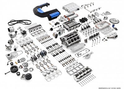 engines, schematic, Chevrolet Corvette, detailed, LS9 - random desktop wallpaper