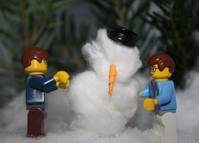 snowmen, Legos - desktop wallpaper