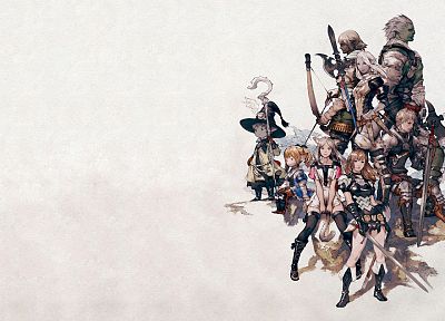 Final Fantasy XIV, simple background, white background - related desktop wallpaper