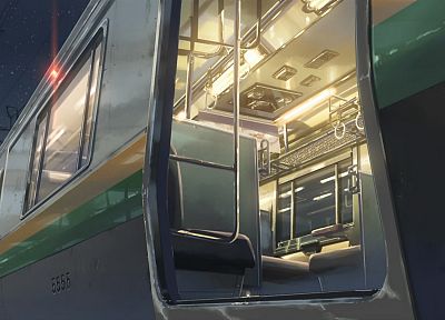 snow, trains, Makoto Shinkai, 5 Centimeters Per Second, vehicles - duplicate desktop wallpaper