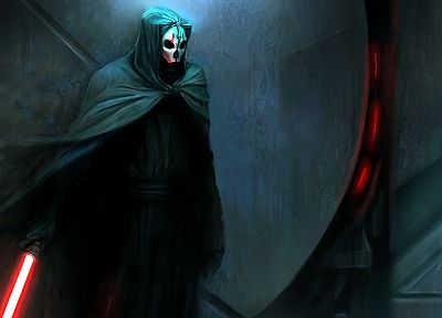 Star Wars, lightsabers, Sith, artwork, Knights of the Old Republic, Darth Nihilus - related desktop wallpaper