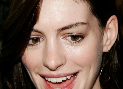 brunettes, women, Anne Hathaway, actress - random desktop wallpaper
