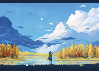 landscapes, artwork, anime, ArseniXC - duplicate desktop wallpaper
