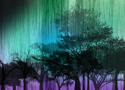 abstract, trees, multicolor - related desktop wallpaper