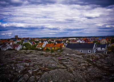 skylines, Sweden, houses, villages - desktop wallpaper