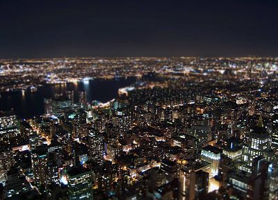 city lights, city night - desktop wallpaper