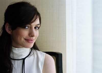 women, Anne Hathaway, eyes, actress, faces - duplicate desktop wallpaper