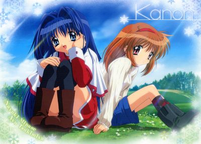 Kanon, Tsukimiya Ayu, anime girls, Nayuki Minase - random desktop wallpaper