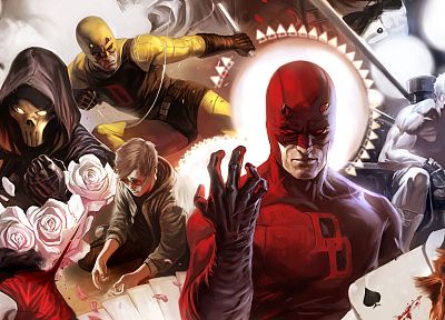 Daredevil, Marvel Comics, bullseye, Typhoid Mary - desktop wallpaper