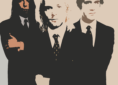 Nirvana, Dave Grohl, Kurt Cobain, Krist Novoselic - duplicate desktop wallpaper
