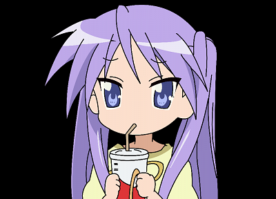Lucky Star, Hiiragi Kagami, purple hair, pigtails, twintails, anime, purple eyes, anime girls - random desktop wallpaper