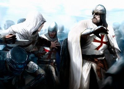 Assassins Creed, Altair Ibn La Ahad, games - duplicate desktop wallpaper