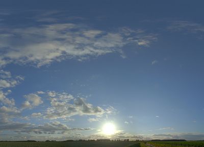 sunset, clouds, landscapes, Sun, panorama, skyscapes - random desktop wallpaper