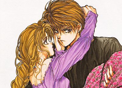 couple, manga, Angel Sanctuary - random desktop wallpaper