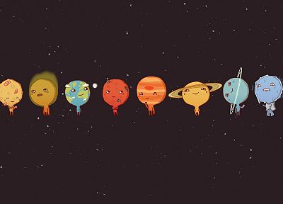 minimalistic, Solar System, planets, little, simple background - desktop wallpaper
