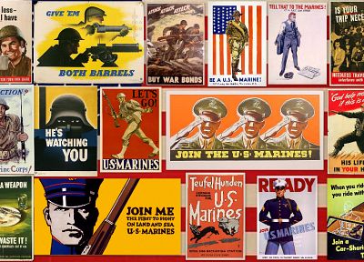 propaganda, US Marines Corps, World War II - desktop wallpaper