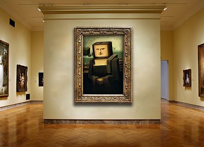 Mona Lisa, Minecraft - random desktop wallpaper