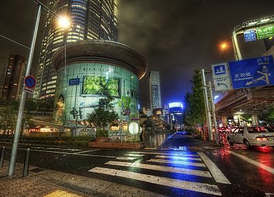 Japan, Tokyo, cityscapes, night, lights, cars, roads, Roppongi, Roppongi Hills - desktop wallpaper
