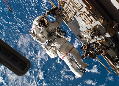 astronauts, space suits - desktop wallpaper