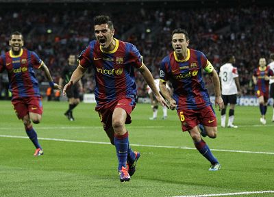 sports, soccer, FC Barcelona, David Villa - related desktop wallpaper