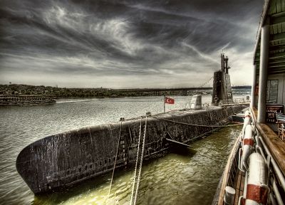 submarine, Turkey, Istanbul, HDR photography - desktop wallpaper