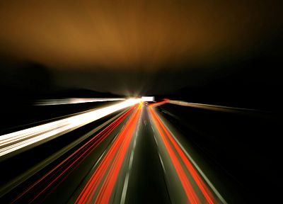 traffic, roads, long exposure, blurred - desktop wallpaper