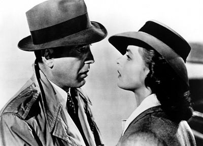 movies, Humphrey Bogart, grayscale, Casablanca - random desktop wallpaper