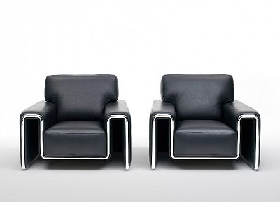 leather, black, chrome, furniture, chairs - duplicate desktop wallpaper