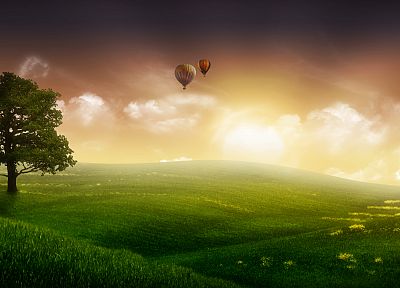landscapes, hot air balloons - related desktop wallpaper