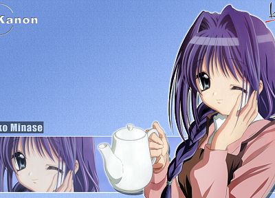 Kanon, purple hair, anime girls, Minase Akiko - random desktop wallpaper