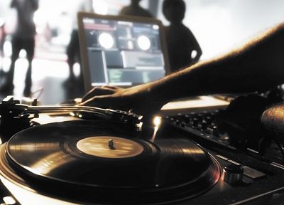 music, mixing tables, DJs, Disco, record player - random desktop wallpaper