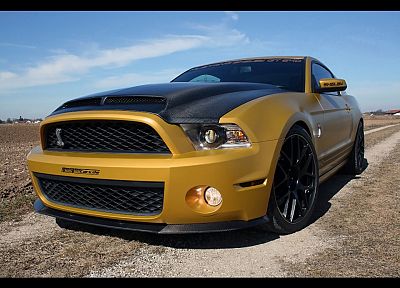 cars, golden, vehicles, Ford Mustang, geigercars, Ford Shelby - desktop wallpaper