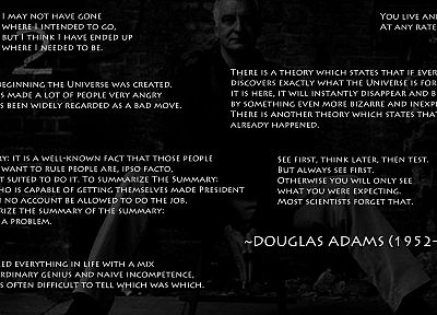 quotes, Douglas Adams - related desktop wallpaper
