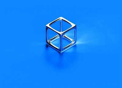 blue, cubes - random desktop wallpaper
