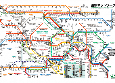 Tokyo, network, information, railway, subway map - desktop wallpaper
