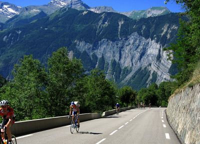 mountains, sports, roads, cycling, Tour de France, alpe d'huez - duplicate desktop wallpaper
