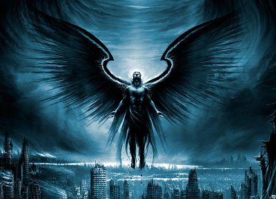 wings, apocalypse, fantasy art, artwork, Dark Angels, Vitaly S Alexius, Sylosis - desktop wallpaper