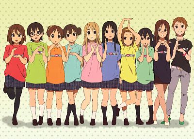 K-ON!, Hirasawa Yui, Akiyama Mio, Tainaka Ritsu, Kotobuki Tsumugi, Nakano Azusa, Yamanaka Sawako, Manabe Nodoka, Suzuki Jun, anime girls, Hirasawa Ui - related desktop wallpaper
