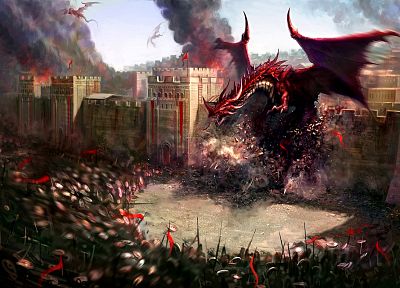 dragons, artwork, 3D - related desktop wallpaper