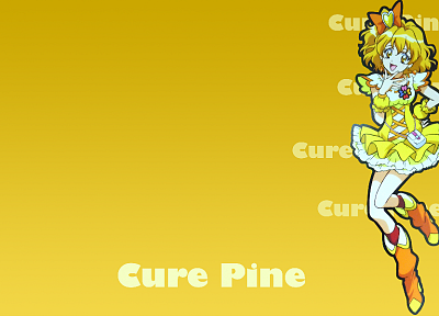 Pretty Cure, simple background, Cure Pine - random desktop wallpaper