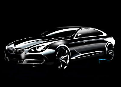 cars, design, sketches, coupe, BMW 6 Series - desktop wallpaper